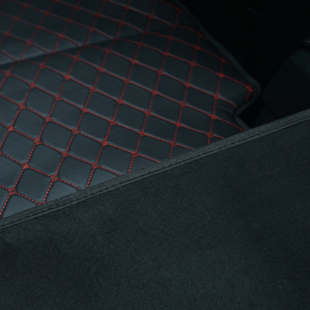 Universal Diamond Car Bed - Non-Inflatable Black and Red Stitching Luxury Leather Diamond Car Bed Mattress Universal Diamond Car Bed - Non-Inflatable Black and Red Stitching Luxury Leather Diamond Car Bed Mattress