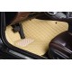 Beige Luxury Leather Diamond Car Floor Mats Beige Luxury Leather Diamond Car Floor Mats