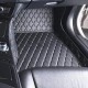 Black and Beige Stitching Luxury Leather Diamond Car Floor Mats Black and Beige Stitching Luxury Leather Diamond Car Floor Mats