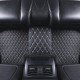 Black and Beige Stitching Luxury Leather Diamond Car Floor Mats Black and Beige Stitching Luxury Leather Diamond Car Floor Mats