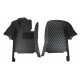 Black and Beige Stitching Luxury Leather Diamond Car Floor Mats Black and Beige Stitching Luxury Leather Diamond Car Floor Mats