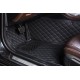 Black and Black Stitching Luxury Leather Diamond Car Floor Mats Black and Black Stitching Luxury Leather Diamond Car Floor Mats