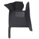 Black and Black Stitching Luxury Leather Diamond Car Floor Mats Black and Black Stitching Luxury Leather Diamond Car Floor Mats