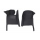 Black and Black Stitching Luxury Leather Diamond Car Floor Mats Black and Black Stitching Luxury Leather Diamond Car Floor Mats