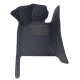 Black and Blue Stitching Luxury Leather Diamond Car Floor Mats Black and Blue Stitching Luxury Leather Diamond Car Floor Mats