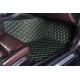 Black and Green Stitching Luxury Leather Diamond Car Floor Mats Black and Green Stitching Luxury Leather Diamond Car Floor Mats