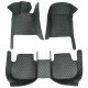 Black and Green Stitching Luxury Leather Diamond Car Floor Mats Black and Green Stitching Luxury Leather Diamond Car Floor Mats