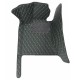 Black and Green Stitching Luxury Leather Diamond Car Floor Mats Black and Green Stitching Luxury Leather Diamond Car Floor Mats