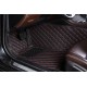 Black and Red Stitching Luxury Leather Diamond Car Floor Mats Black and Red Stitching Luxury Leather Diamond Car Floor Mats