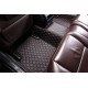 Black and Red Stitching Luxury Leather Diamond Car Floor Mats Black and Red Stitching Luxury Leather Diamond Car Floor Mats