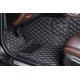 Black and White Stitching Luxury Leather Diamond Car Floor Mats Black and White Stitching Luxury Leather Diamond Car Floor Mats