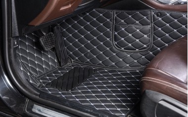 Luxury Leather Diamond Stitching Car Floor Mats