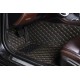 Black and Yellow Stitching Luxury Leather Diamond Car Floor Mats Black and Yellow Stitching Luxury Leather Diamond Car Floor Mats
