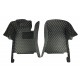 Black and Yellow Stitching Luxury Leather Diamond Car Floor Mats Black and Yellow Stitching Luxury Leather Diamond Car Floor Mats