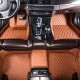Brown Luxury Leather Diamond Car Floor Mats Brown Luxury Leather Diamond Car Floor Mats