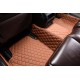 Brown Luxury Leather Diamond Car Floor Mats Brown Luxury Leather Diamond Car Floor Mats