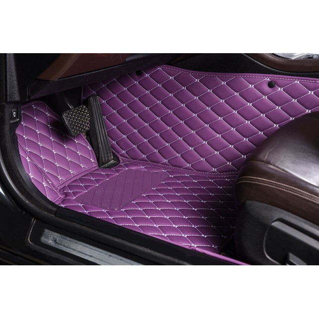 Purple Luxury Leather Diamond Car Floor Mats Purple Luxury Leather Diamond Car Floor Mats