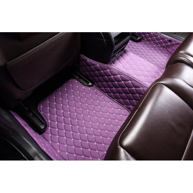 Purple Luxury Leather Diamond Car Floor Mats Purple Luxury Leather Diamond Car Floor Mats