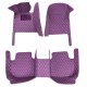 Purple Luxury Leather Diamond Car Floor Mats Purple Luxury Leather Diamond Car Floor Mats
