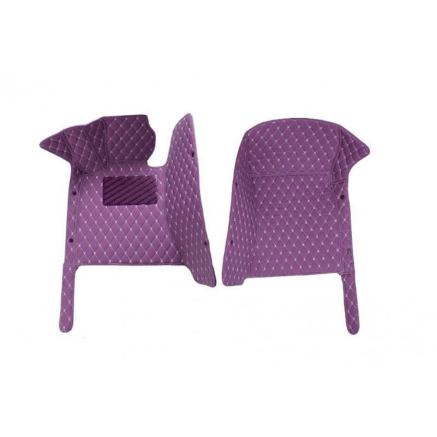 Purple Luxury Leather Diamond Car Floor Mats Purple Luxury Leather Diamond Car Floor Mats