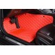 Red Luxury Leather Diamond Car Floor Mats Red Luxury Leather Diamond Car Floor Mats