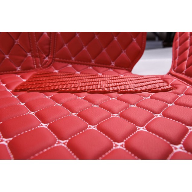 Red Luxury Leather Diamond Car Floor Mats Red Luxury Leather Diamond Car Floor Mats