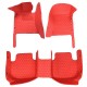 Red Luxury Leather Diamond Car Floor Mats Red Luxury Leather Diamond Car Floor Mats
