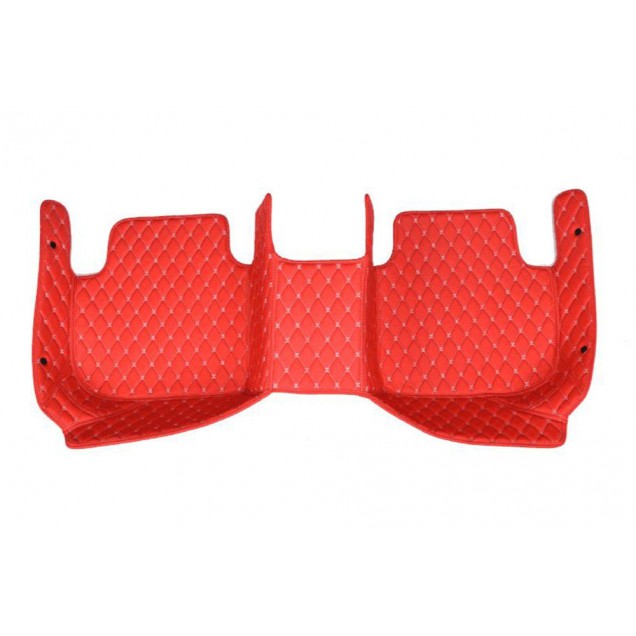 Red Luxury Leather Diamond Car Floor Mats Red Luxury Leather Diamond Car Floor Mats