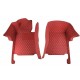 Wine Red Luxury Leather Diamond Car Floor Mats Wine Red Luxury Leather Diamond Car Floor Mats