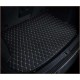 Black and Beige Stitching Luxury Leather Diamond Trunk Base Mats Black and Beige Stitching Luxury Leather Diamond Trunk Base Mats