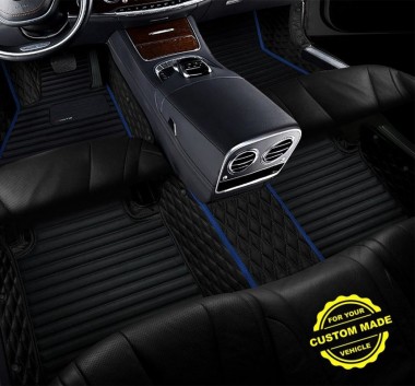 Dark Blue Hybrid Line Series Premium Car Floor Mats