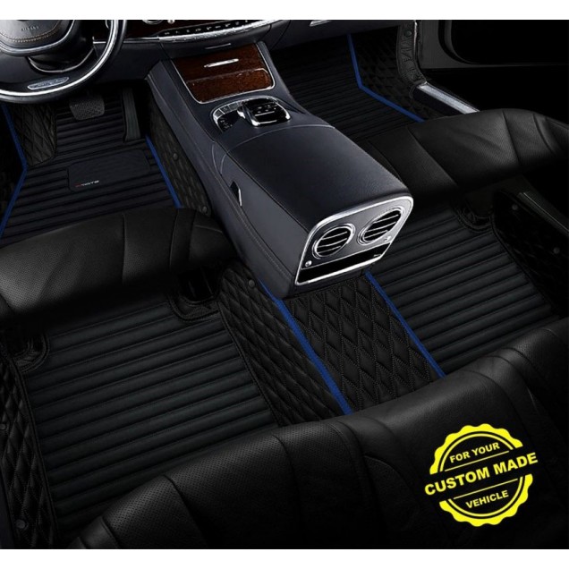 Dark Blue Hybrid Line Series Premium Car Floor Mats Dark Blue Hybrid Line Series Premium Car Floor Mats