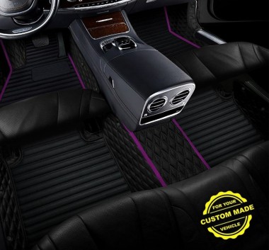 Purple Hybrid Line Series Premium Car Floor Mats