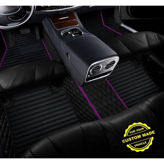 Purple Hybrid Line Series Premium Car Floor Mats