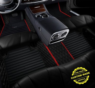 Red Hybrid Line Series Premium Car Floor Mats