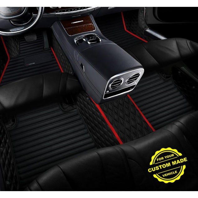 Red Hybrid Line Series Premium Car Floor Mats Red Hybrid Line Series Premium Car Floor Mats