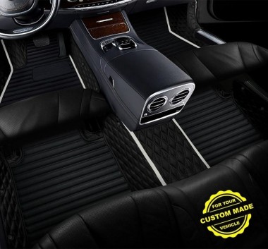 White Hybrid Line Series Premium Car Floor Mats