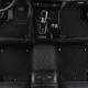 Black and Black Double Layer Premium Diamond Stitching Car Floor Mats