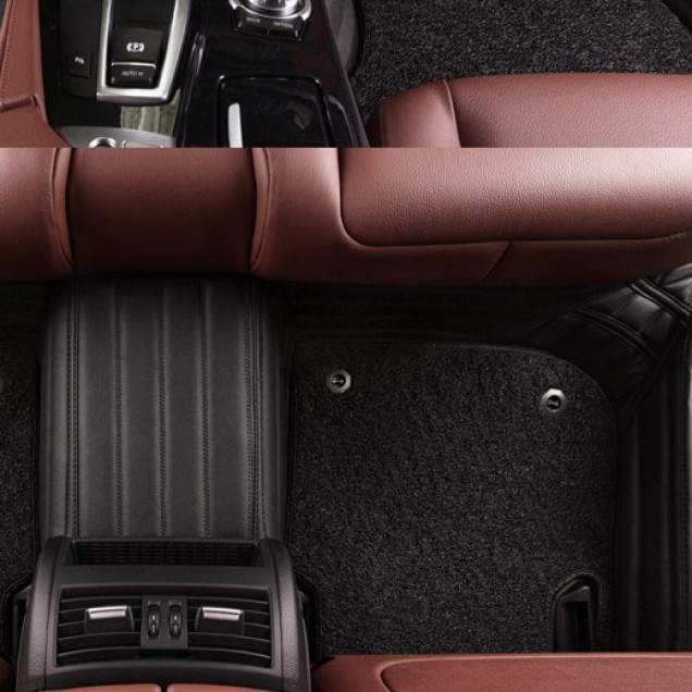Black Double Layer Premium Stripe Car Floor Mats Black Double Layer Premium Stripe Car Floor Mats