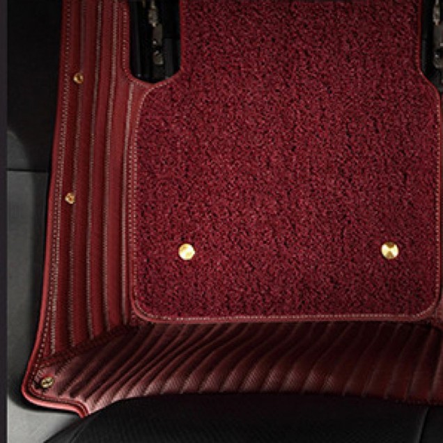 Maroon Double Layer Premium Stripe Car Floor Mats Maroon Double Layer Premium Stripe Car Floor Mats