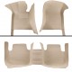 Beige Luxury Leather Stripe Car Floor Mats Beige Luxury Leather Stripe Car Floor Mats