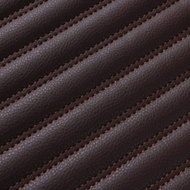 Dark Brown Luxury Leather Stripe Car Floor Mats Dark Brown Luxury Leather Stripe Car Floor Mats