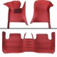 Maroon Luxury Leather Stripe Car Floor Mats Maroon Luxury Leather Stripe Car Floor Mats