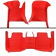 Red Luxury Leather Stripe Car Floor Mats Red Luxury Leather Stripe Car Floor Mats