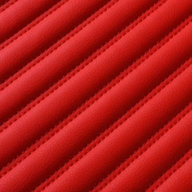Red Luxury Leather Stripe Car Floor Mats Red Luxury Leather Stripe Car Floor Mats