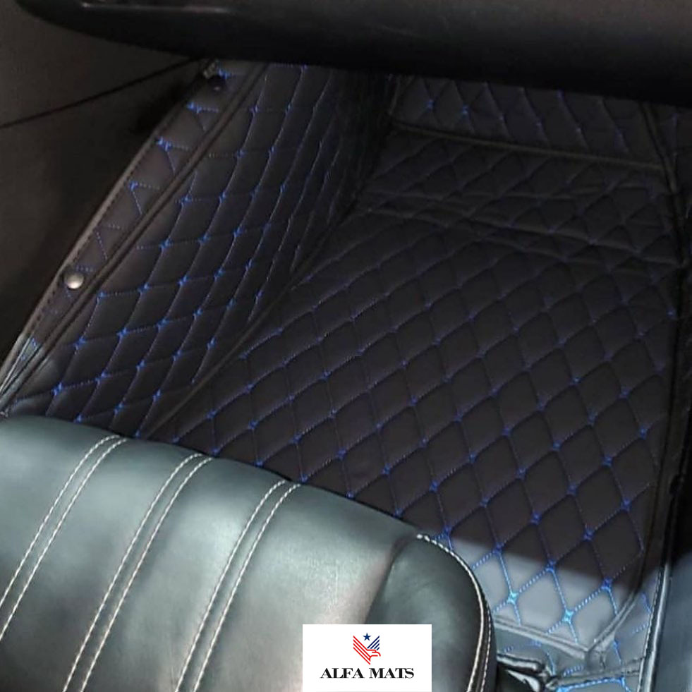 Black and white mats look great in my car. Was worried they will be hard to clean, but it's very easy. They are stain resistant, quick wipe to clean them