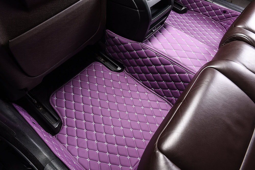 Purple Custom Diamond Car Mats