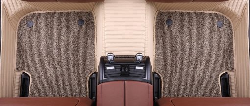 Beige and Grey Double Layer Premium Stripe Car Mats