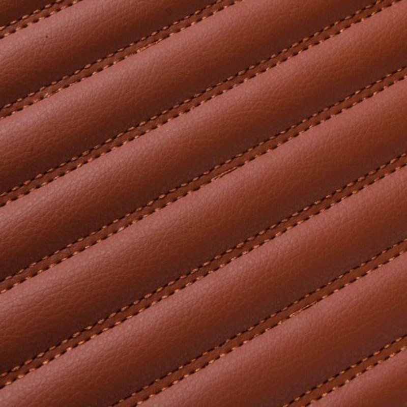 Brown Luxury Leather Stripe Car Mats