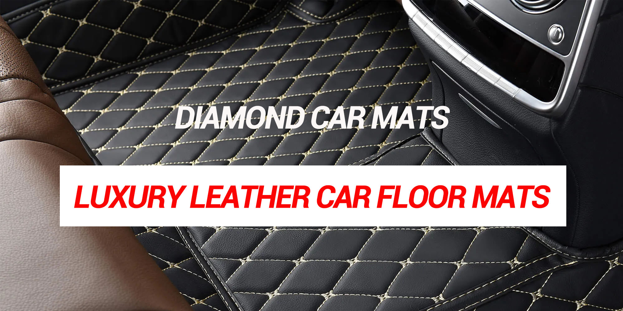 Diamond Car Mats, Shop Best Luxury Leather Diamond Stitch Car Mats for Sale - Alfa Mats Official